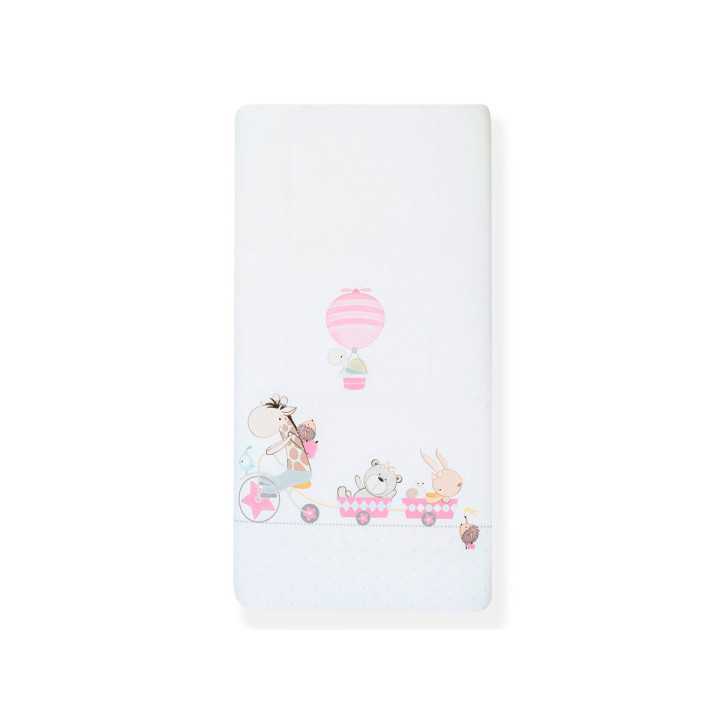 Funda Nórdica con Relleno y Protector Jirafa Rosa | Ropa cuna | Revitex