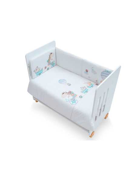 Funda Nórdica con Relleno y Protector Jirafa Verde | Ropa cuna | Revitex