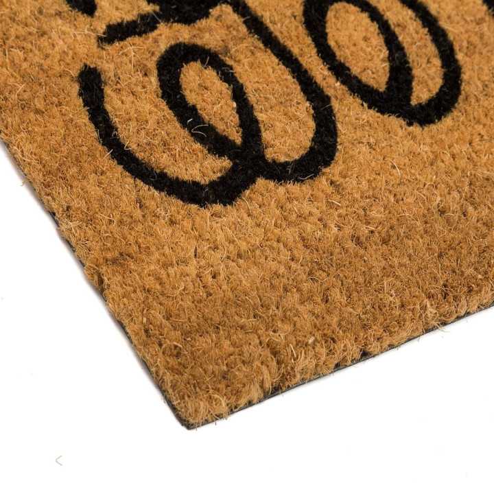 Capacho de coco Cats | Tapete de entrada de borracha para casa