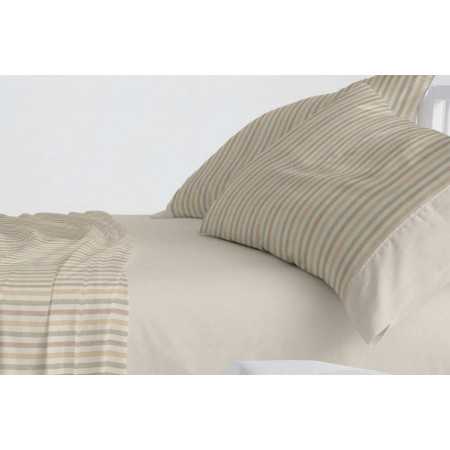 Sábanas Burrito Blanco 100% Algodón Calina Camel | Diseño exclusivo 2