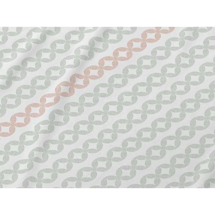 Jogo de lençóis verdes Odeta | Folhas de Burrito Branco