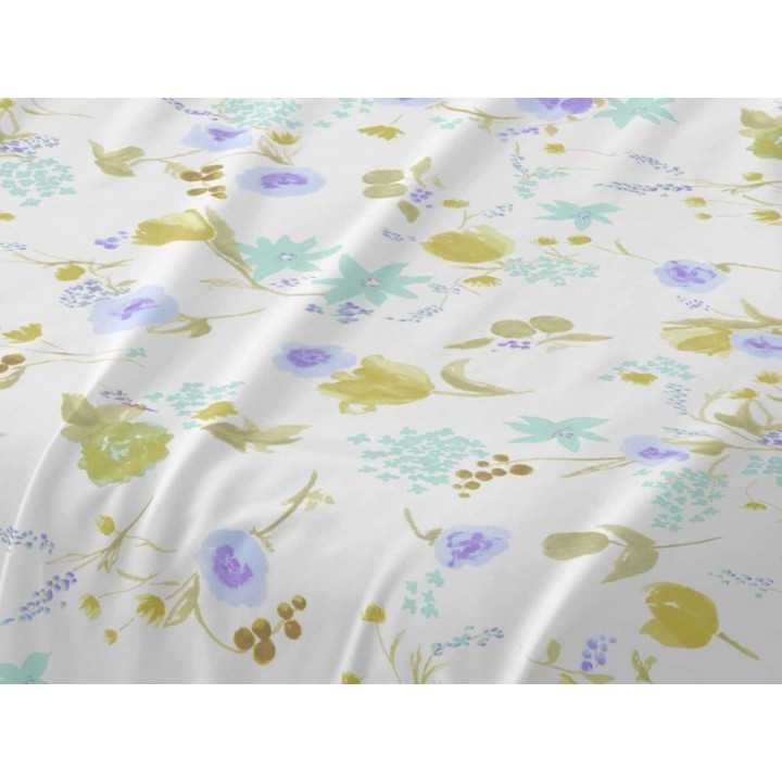 Juego sábanas Omara verde | Sábanas de Burrito Blanco