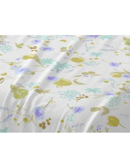 Jogo de lençóis verdes Omara| Folhas de Burrito Branco