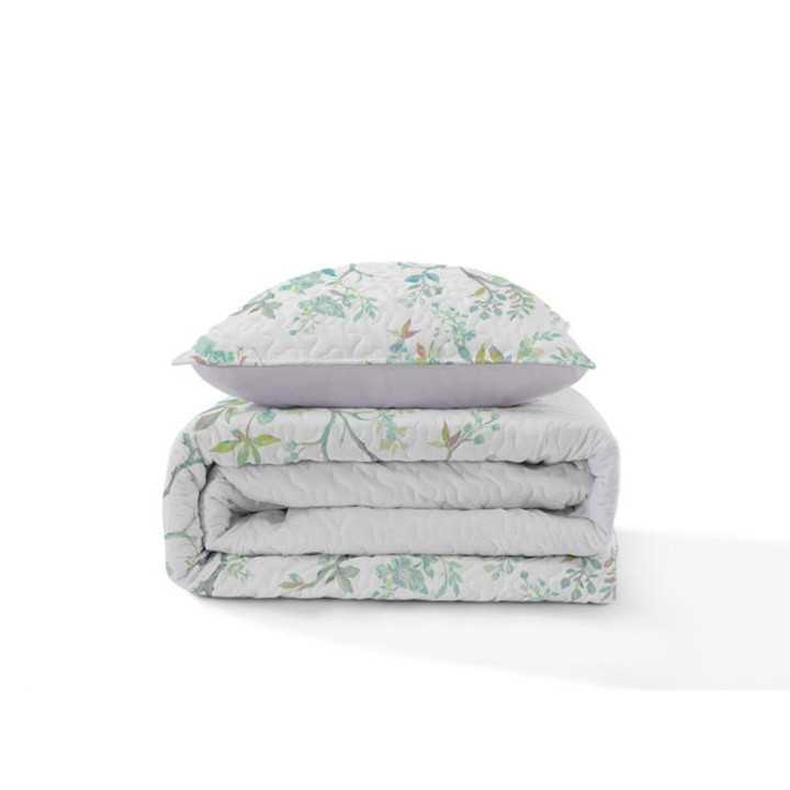 Colcha bouti Comporta verde | colcha leve para meia estação e verão