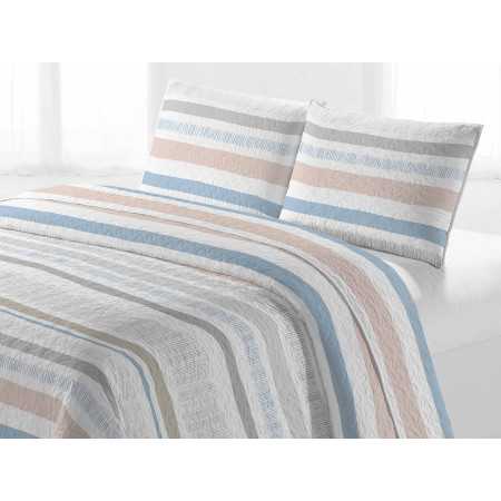 Colcha bouti Coimbra azul | Colcha ligera entretiempo y verano 2