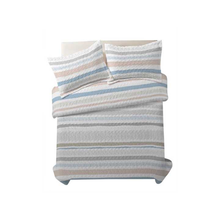 Colcha bouti azul Coimbra | Colcha leve para meia estação e verão