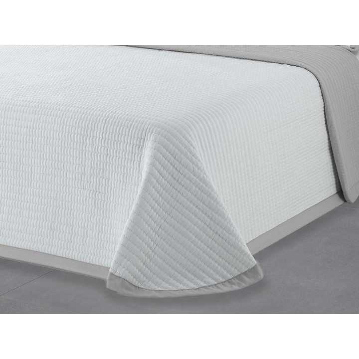 Colcha bouti reversible Palma gris | Colcha primavera verano