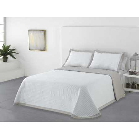 Colcha bouti reversible Palma beige | Colcha primavera verano