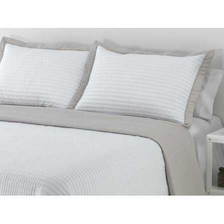 Colcha bouti reversible Palma beige | Colcha primavera verano 2