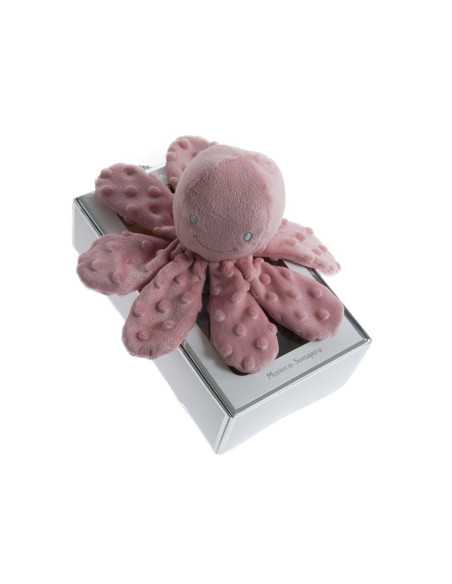 Boneca chocalho polvo rosa | Peluche macio para bebés | Revitex