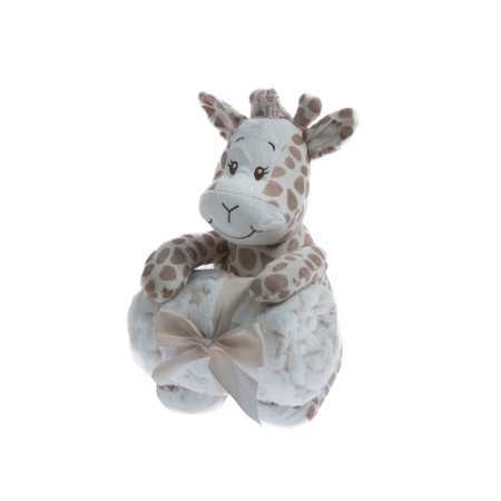 Manta e boneca girafa bege | Pacote de oferta para recém-nascido