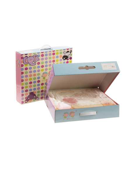 Manta infantil Rachel rosa | Manta divertida niños tacto terciopelo