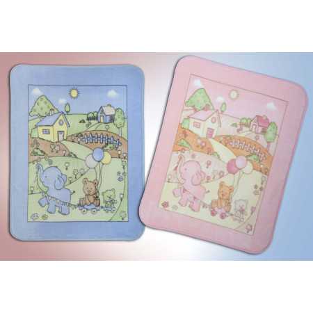 Cobertor infantil Rachel azul| Cobertor infantil divertido com toque de veludo 2