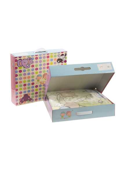 Cobertor infantil Rachel azul| Cobertor infantil divertido com toque de veludo