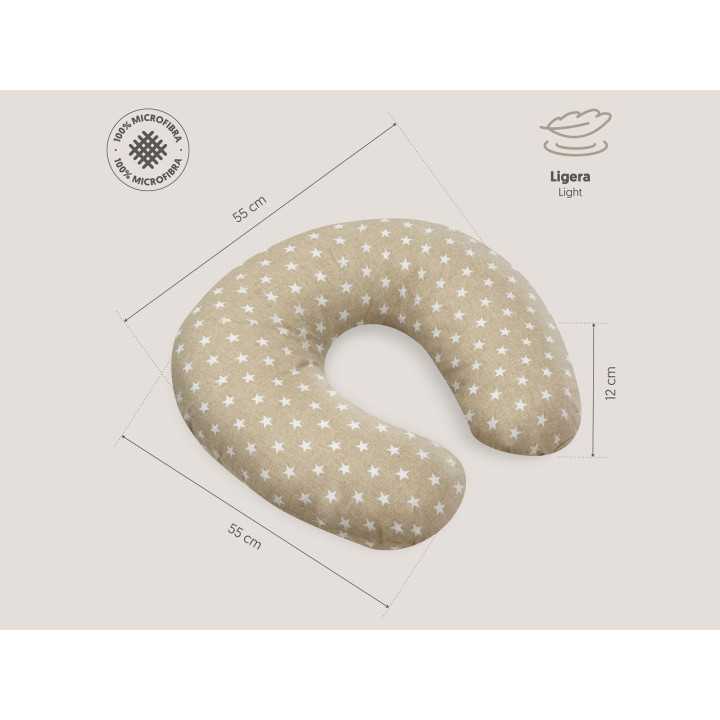 Almohada lactancia beige | Cojin de amamantar madres | Revitex