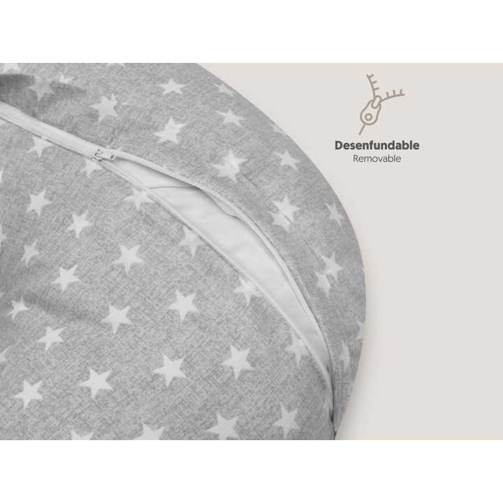 Almohada lactancia gris | Cojin de amamantar madres | Revitex