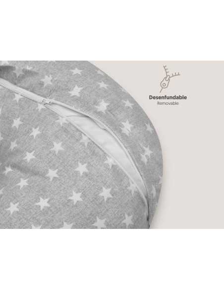 Almohada lactancia gris | Cojin de amamantar madres | Revitex
