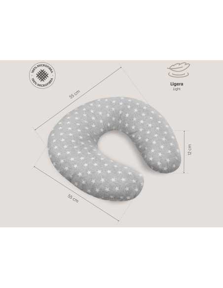 Almohada lactancia gris | Cojin de amamantar madres | Revitex