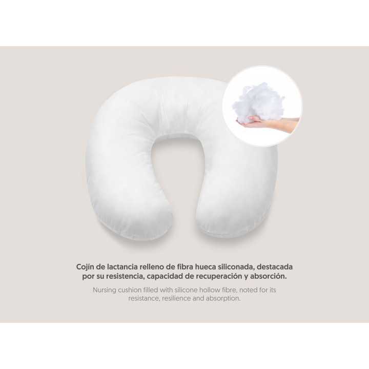 Almohada lactancia gris | Cojin de amamantar madres | Revitex