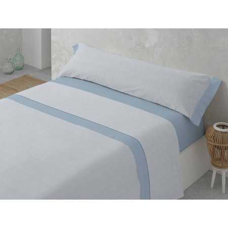 Juego Sábanas Lucrecia azul | Sábanas planchado fácil | Revitex