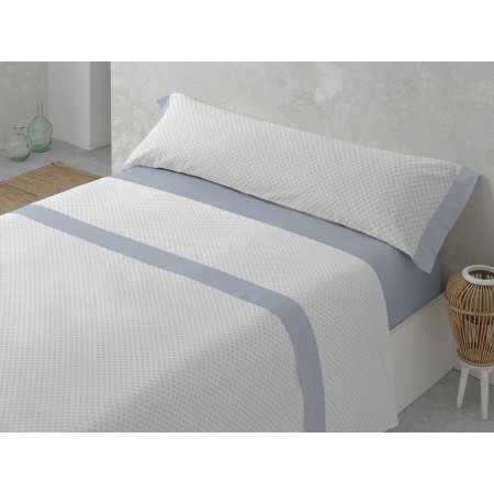 Juego Sábanas Renata azul | Sábanas planchado fácil | Revitex