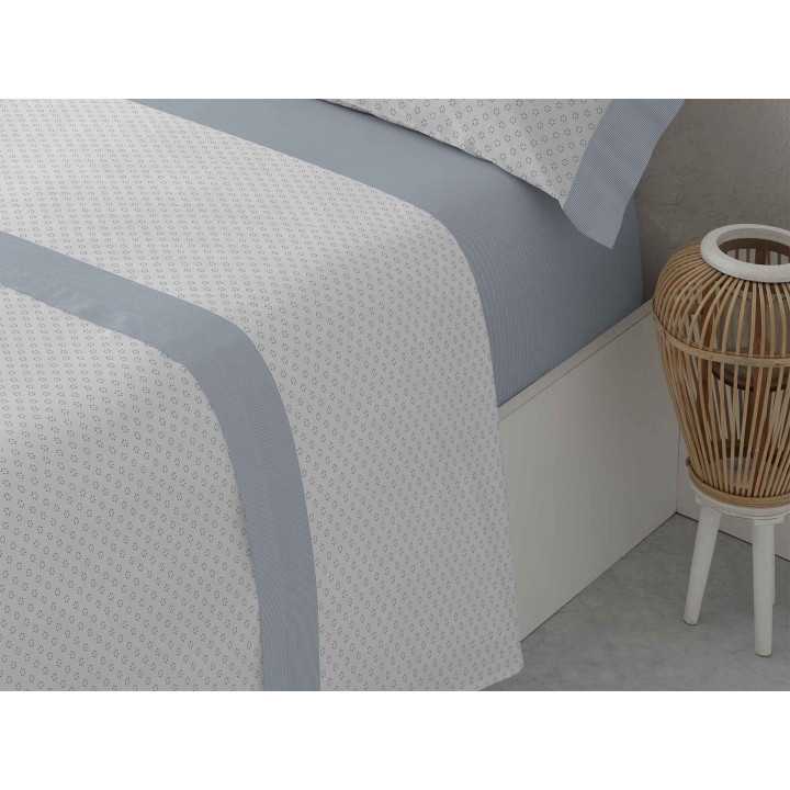 Jogo de Lençóis Renata azul | Lençóis engomar fácil baratos