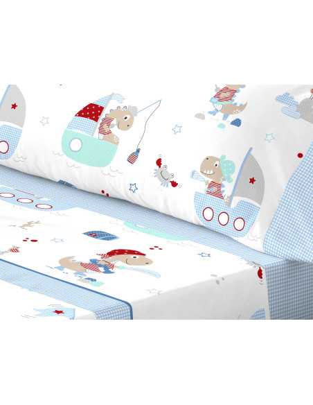Juego sábanas infantil Rayco azul | Sábanas infantiles | Revitex