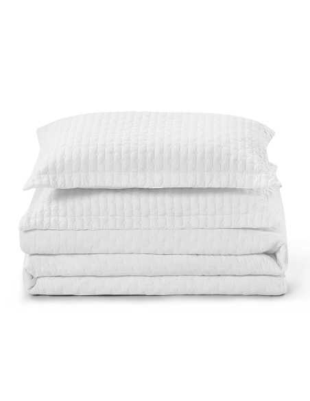 Edredão Baltasar Bouti Branco | Colcha estampada primavera-verão