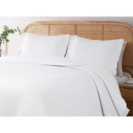 Colcha Bouti bordada Gael blanco | Colcha entretiempo algodón 2