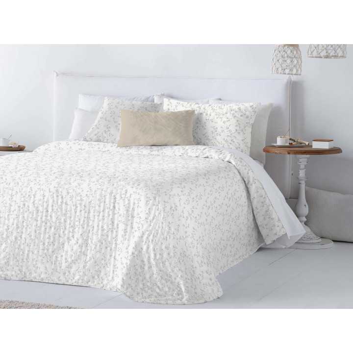 Colcha bouti reversible Abril beige | Colcha primavera y verano