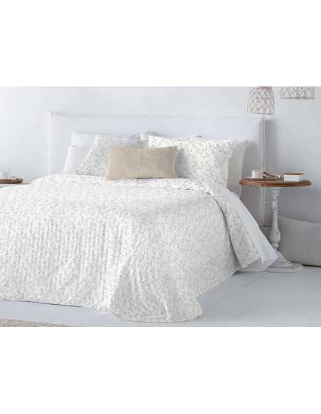 Colcha bouti reversível April bege | Colcha primavera e verão