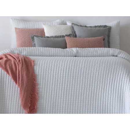 Colcha Azara branco bouti | Colcha simples de primavera e verão 2