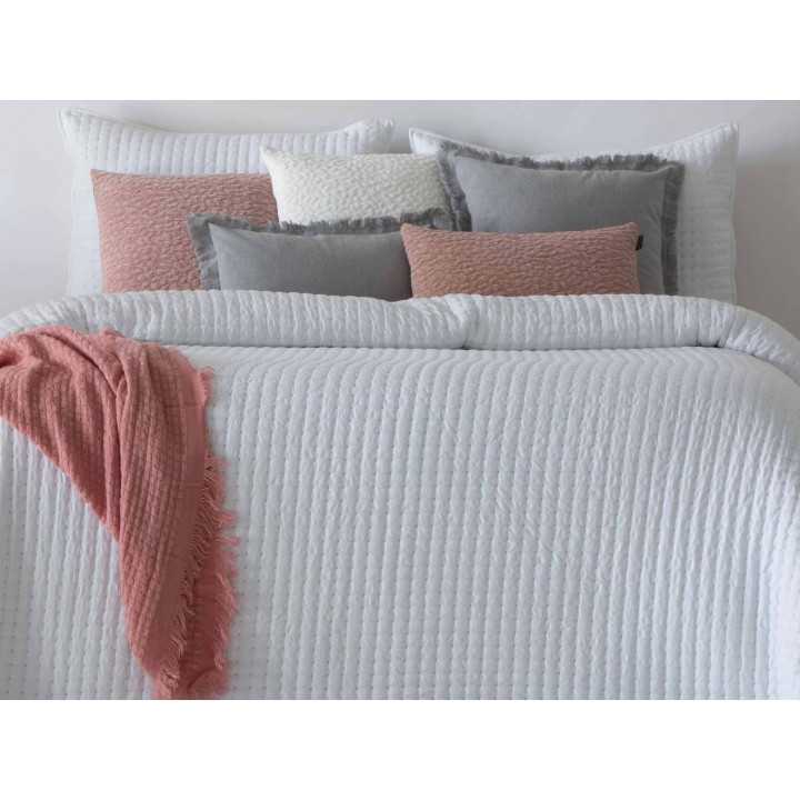 Colcha Azara branco bouti | Colcha simples de primavera e verão