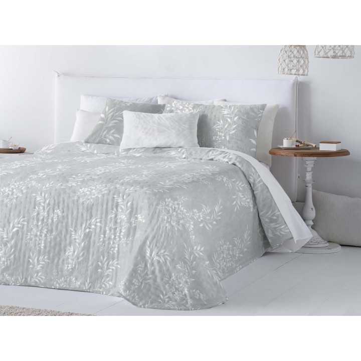 Colcha bouti reversible July gris | Colcha primavera y verano