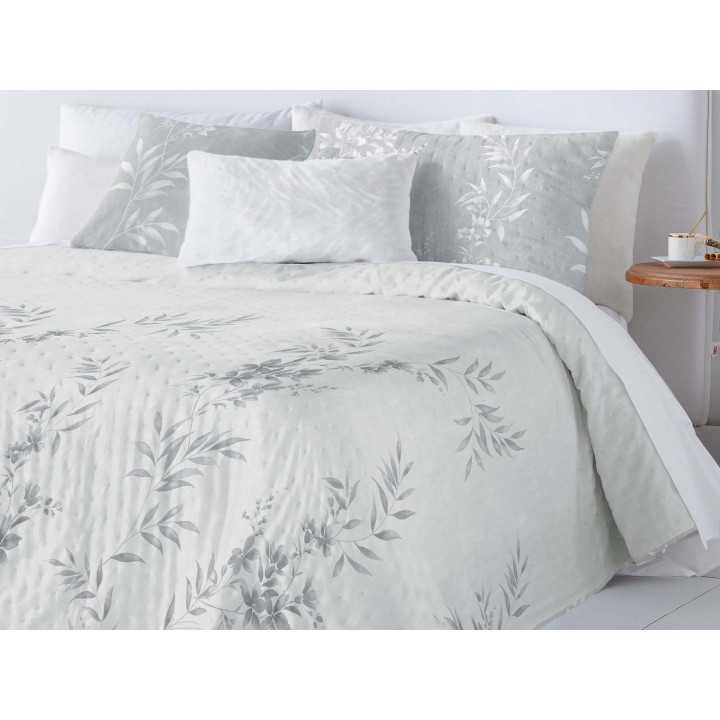 Colcha bouti reversible July gris | Colcha primavera y verano