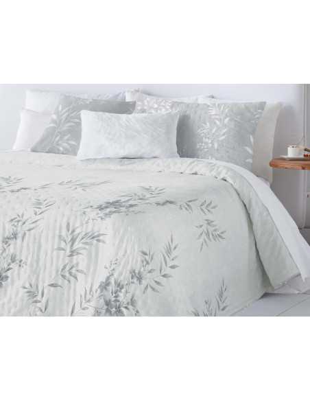 Colcha bouti reversible July gris | Colcha primavera y verano