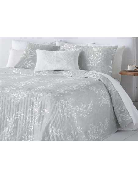 Colcha bouti reversible July gris | Colcha primavera y verano