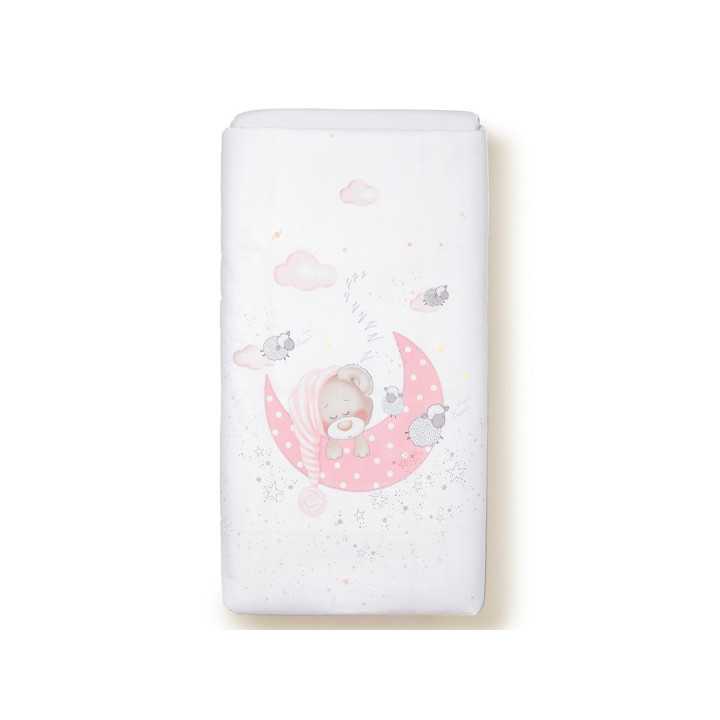 Funda Nórdica con Relleno y Protector Sleeping rosa | Ropa cuna | Revitex