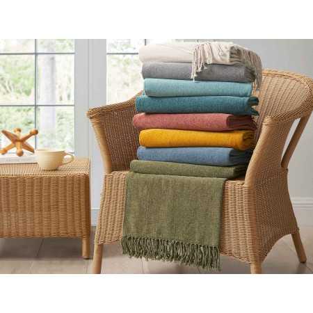 Plaid chenilla Luana Natural | mantas dormitorio salón 2