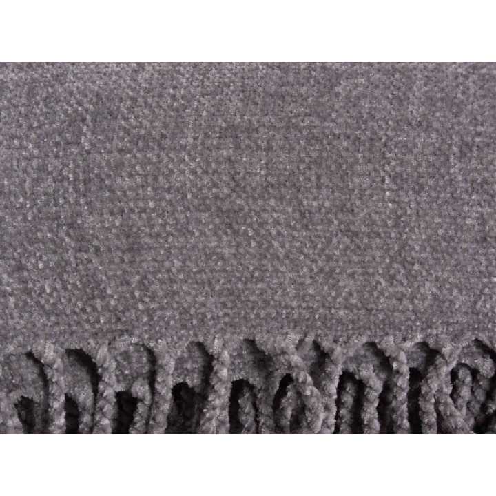 Plaid chenilla Luana Gris | mantas dormitorio salón