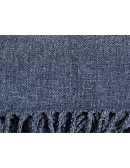 Plaid chenilla Luana Azul | mantas dormitorio salón