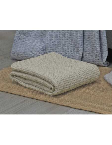 Plaid decorativo Pacific lino | Manta algodón para dormitorio y salón