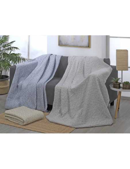 Plaid decorativo Pacific lino | Manta algodón para dormitorio y salón