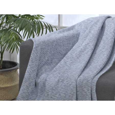 Plaid decorativo Pacific azul | Manta algodón para dormitorio y salón