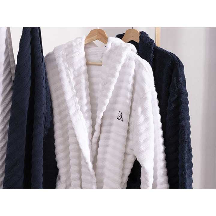 Roupão e chinelos brancos Don Algodón Arlet | Pacote de presente