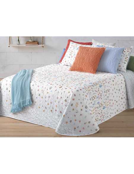 Colcha bouti reversible Groovy Manterol | Colcha floral entretiempo