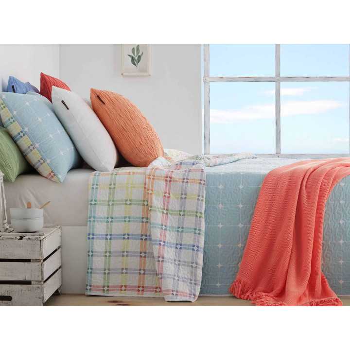 Colcha bouti reversible Colors Manterol | Colcha floral entretiempo