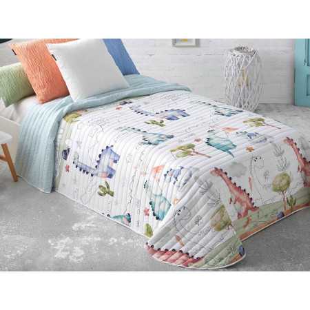 Colcha bouti reversible Dinosaurios Manterol | Colcha Infantil