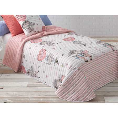 Colcha bouti reversible Unicornios Manterol | Colcha Infantil