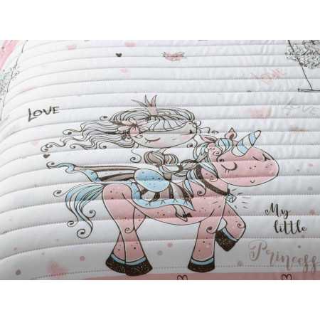 Colcha reversível Manterol Unicornios | Colcha infantil 2